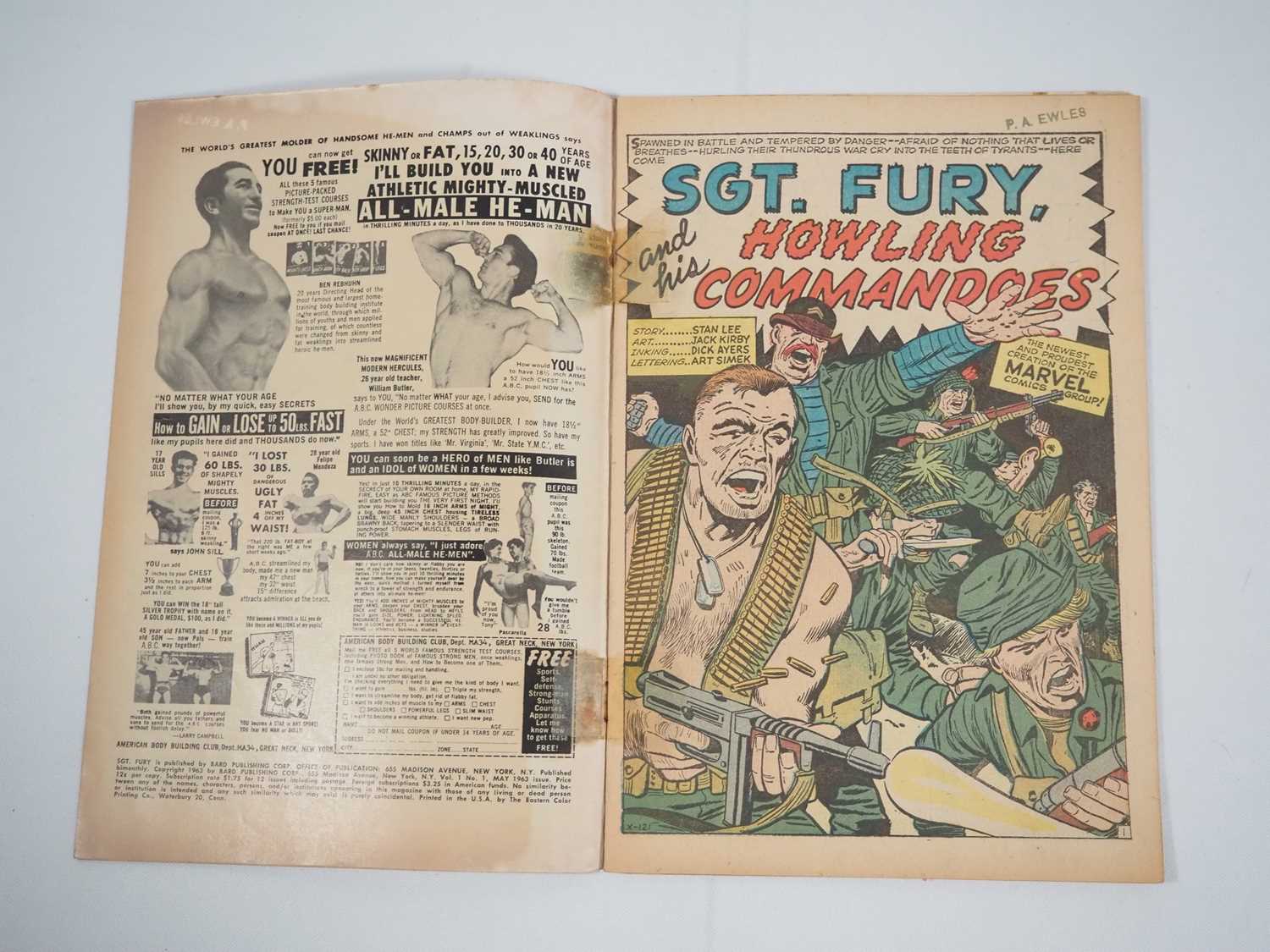 SGT. FURY AND HIS HOWLING COMMANDOS #1 (1963 - MARVEL) First appearances of Sgt. Nick Fury and his - Image 2 of 23