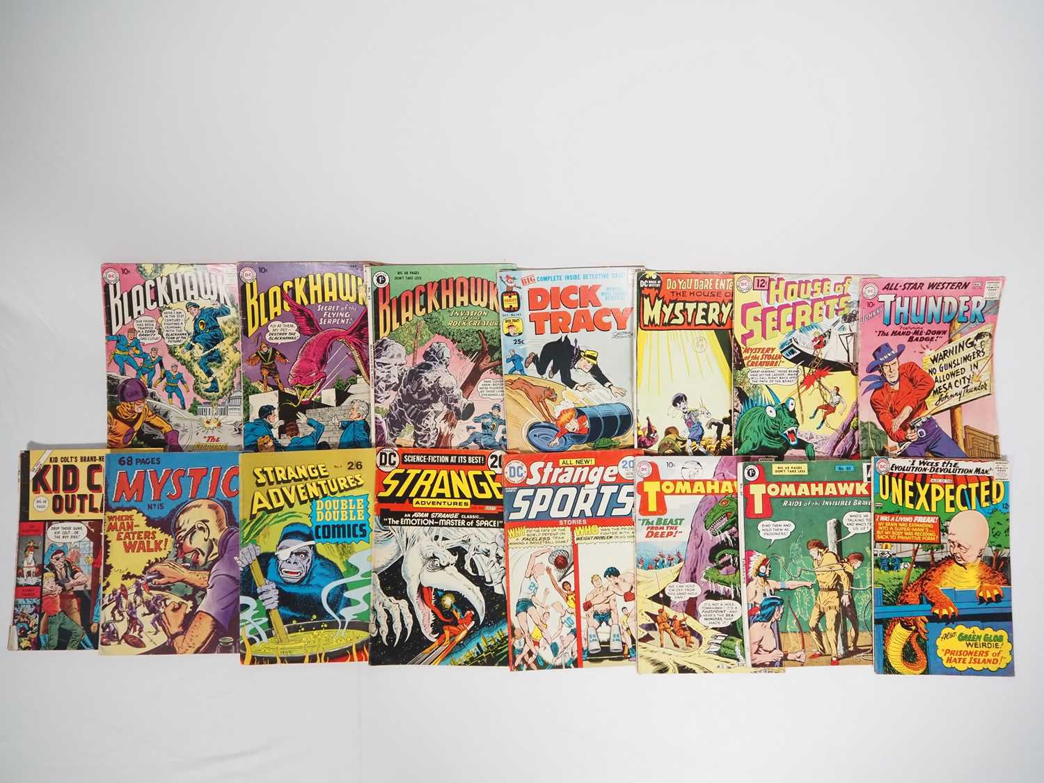 MIXED COMIC LOT (15 in Lot) - Includes BLACKHAWK #147, 148 (1960 - DC) + BLACKHAWK BRITISH