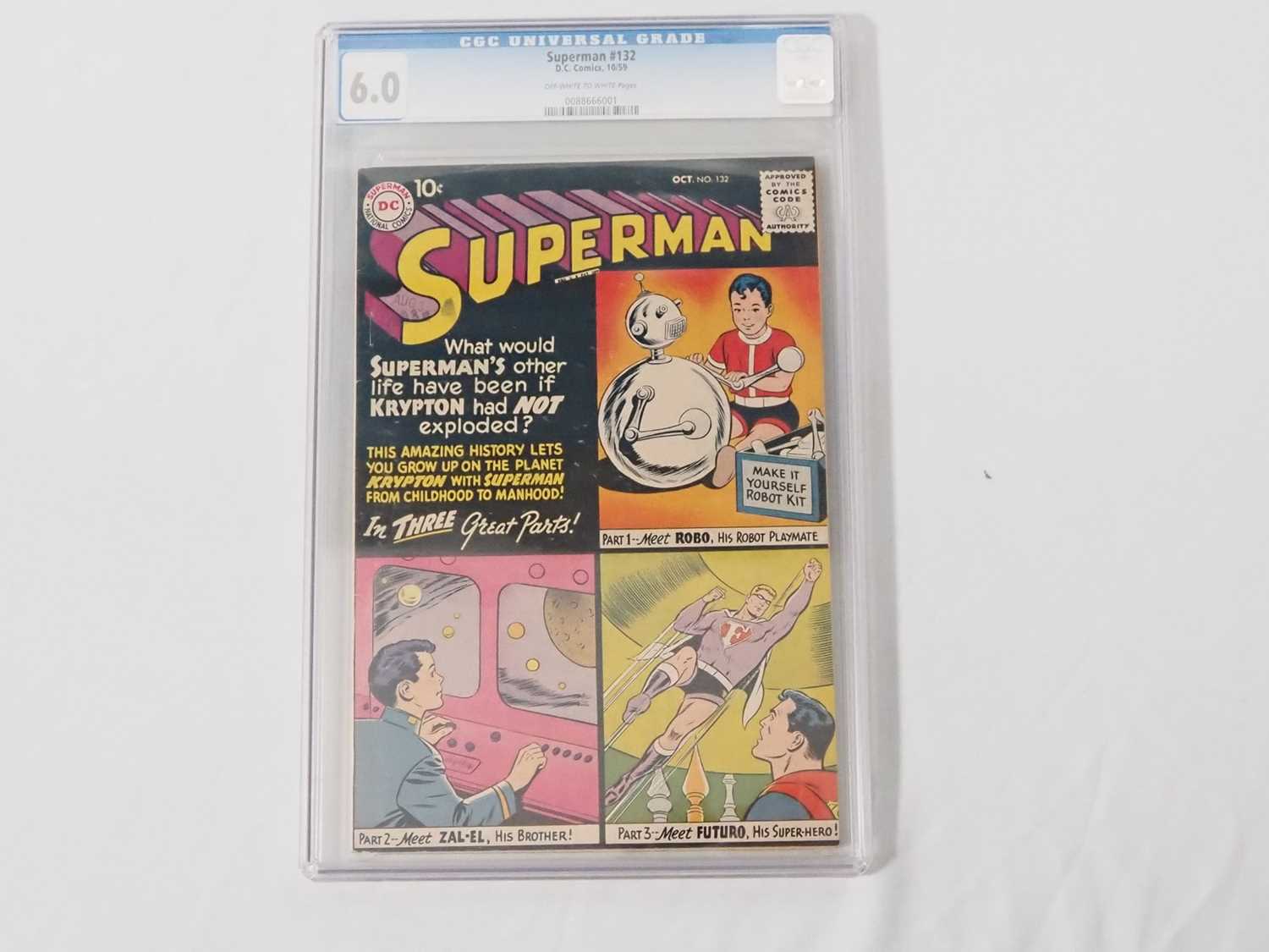 SUPERMAN #132 (1959 - DC) - GRADED 6.0 (FN) by CGC - Imagines what would have happened if Krypton - Image 2 of 4