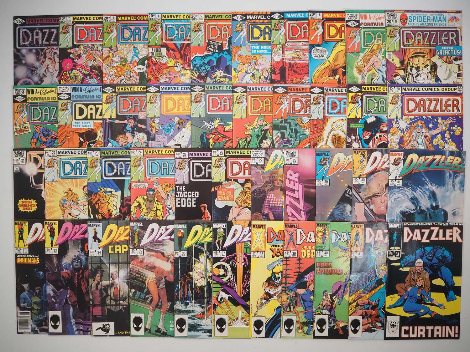 DAZZLER #1 to 42 (42 in Lot) - (1981/1986 - MARVEL) - Full complete run of Dazzler's first self-