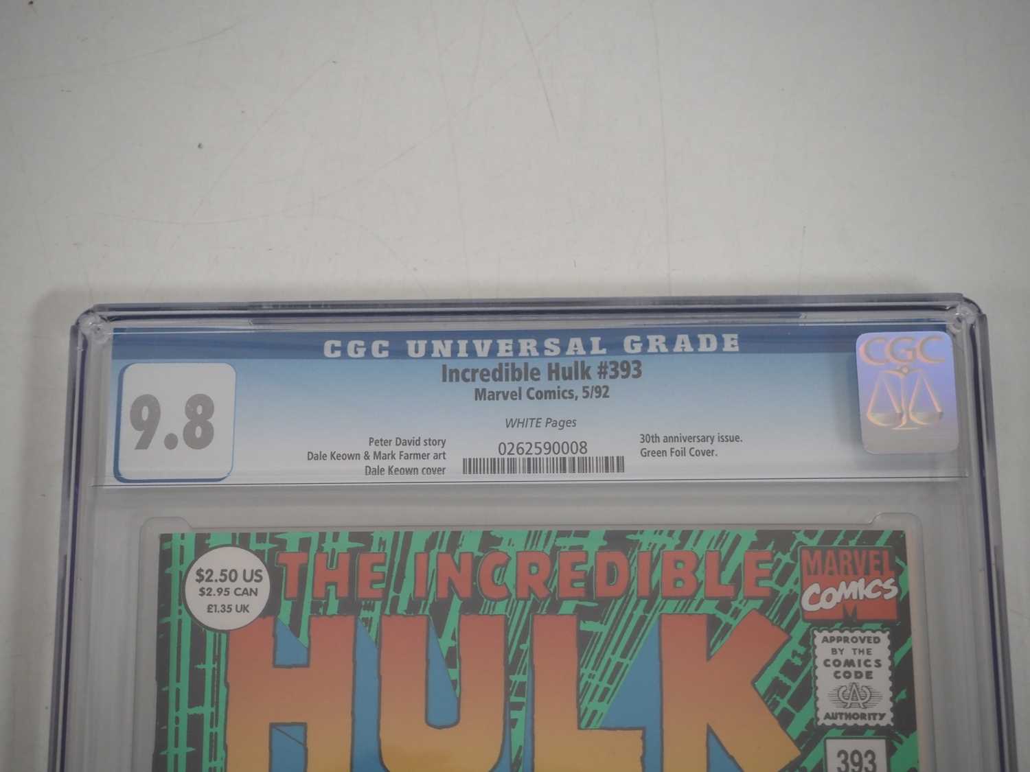 INCREDIBLE HULK #393 (1992 - MARVEL) - GRADED 9.8(NM/MINT) by CGC - 30th anniversary issue with - Image 3 of 4