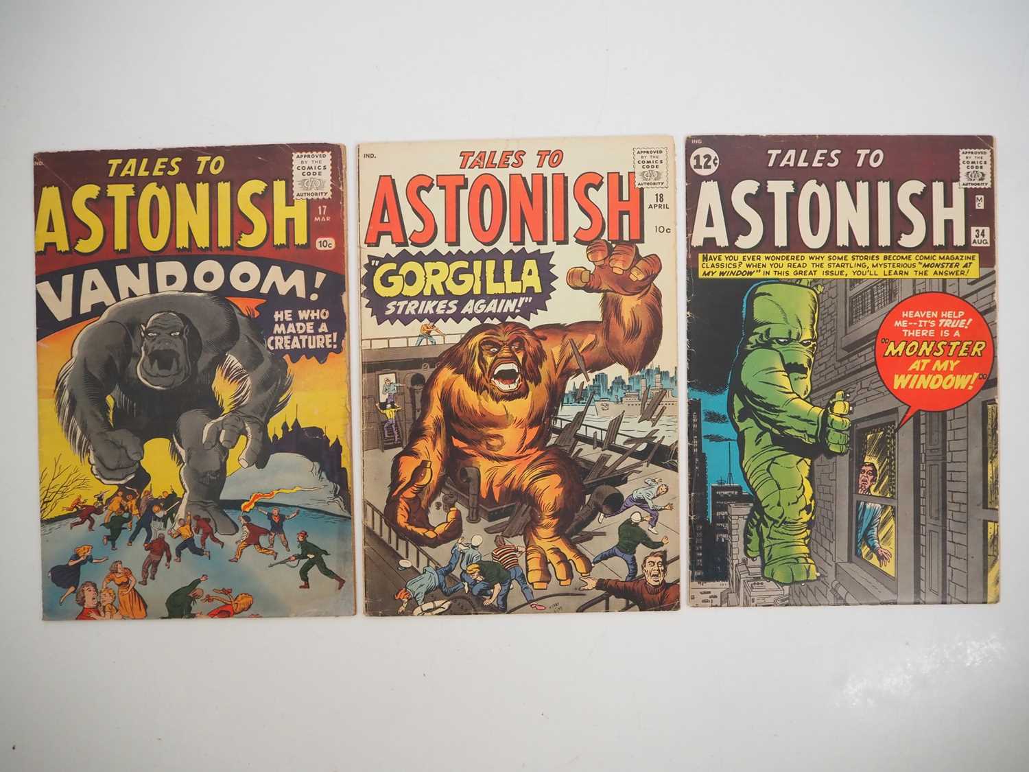 TALES TO ASTONISH #17, 18, 34 (3 in Lot) - (1961/1962 - MARVEL) - "Vandoom! He who made a