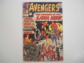 AVENGERS #5 (1964 - MARVEL - UK Price Variant) - Avengers battle the Lava Men - Jack Kirby cover and