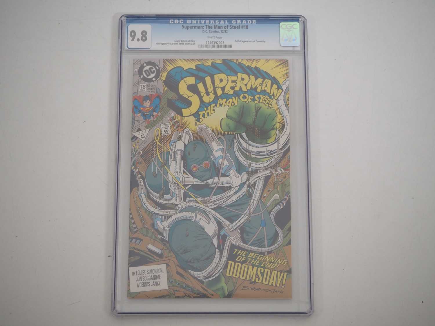 SUPERMAN: THE MAN OF STEEL #18 - (1992 - DC) - GRADED 9.8 (NM/MINT) by CGC - The first full