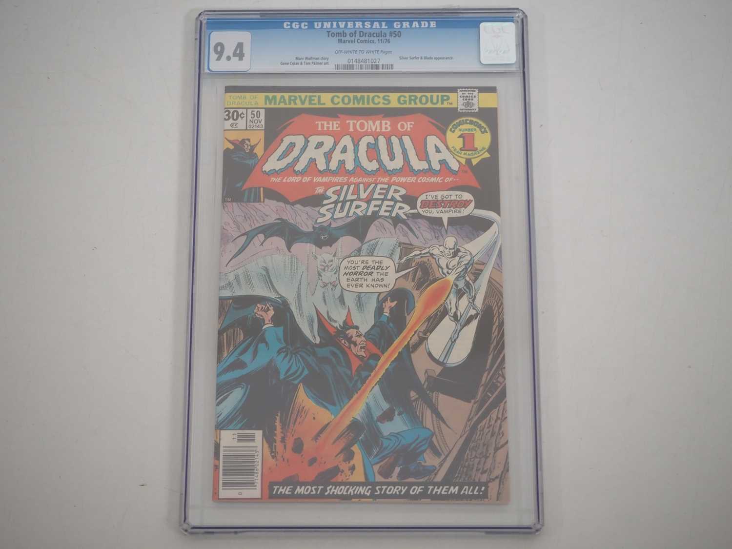 TOMB OF DRACULA #50 (1976 - MARVEL) - GRADED 9.4(NM) by CGC - Includes Silver Surfer & Blade
