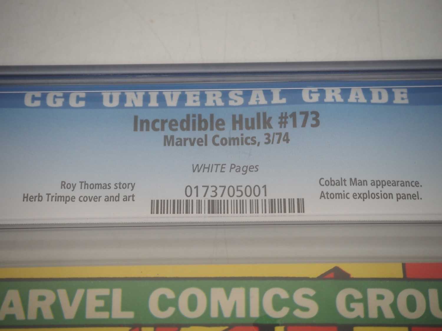 INCREDIBLE HULK #173 (1974 - MARVEL) GRADED 9.6 (NM+) by CGC - Herb Trimpe cover and art - CGC 9. - Image 4 of 4