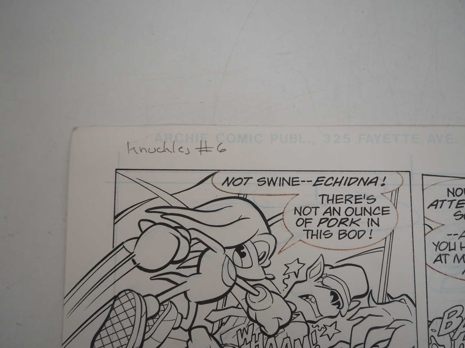 MANNY GALAN ORIGINAL ART FOR KNUCKLES THE ECHIDNA (2 in Lot) - Three (3) pages of original art by - Image 4 of 15
