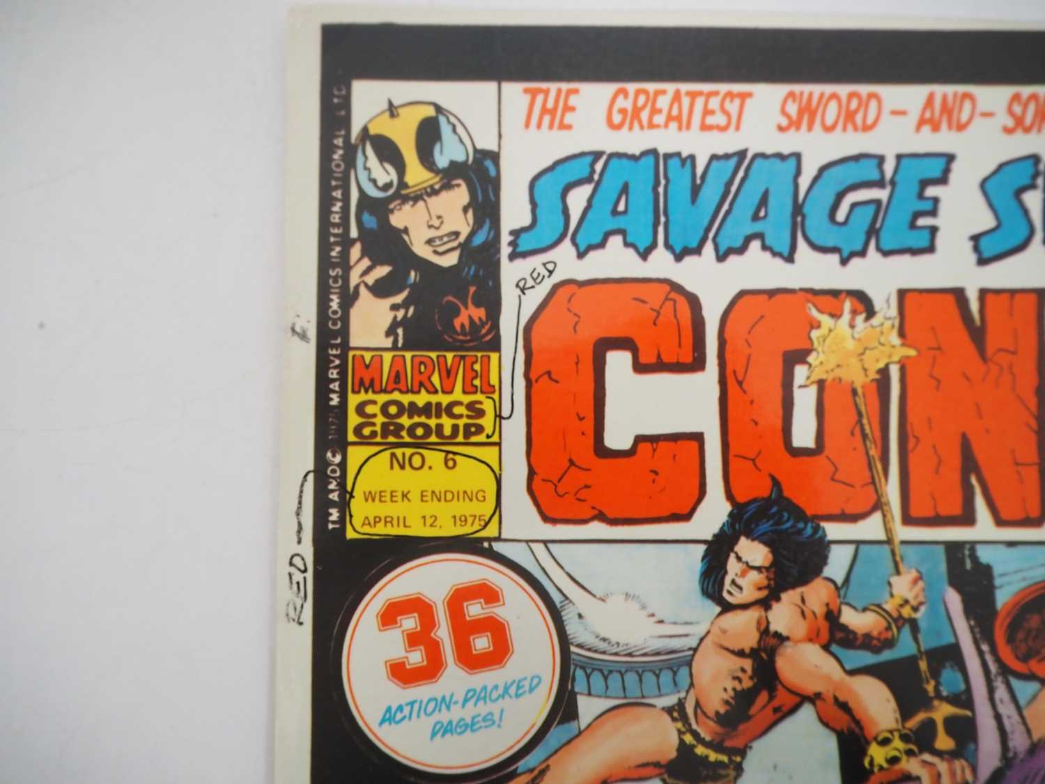 SAVAGE SWORD OF CONAN #6: COMIC & PRINTERS PROOF (2 in Lot) - (Apr 12 1975 - MARVEL UK) - Comic & - Image 2 of 2