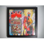 CAPTAIN BRITAIN #1 - Framed and glazed display featuring the first issue of Captain Britain + the