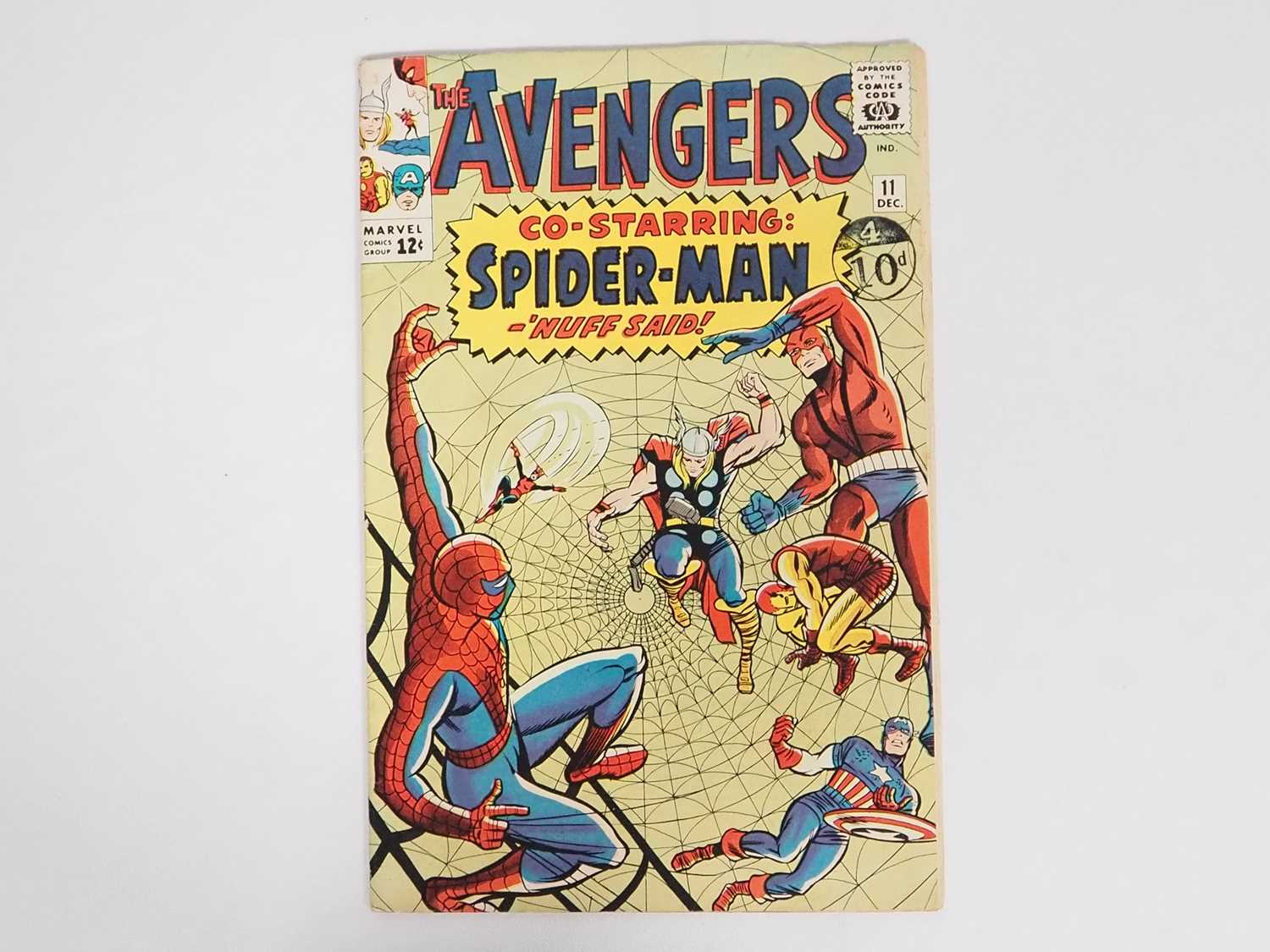 AVENGERS #11 - (1964 - MARVEL) - Second appearance of Kang the Conqueror + Early Spider-Man