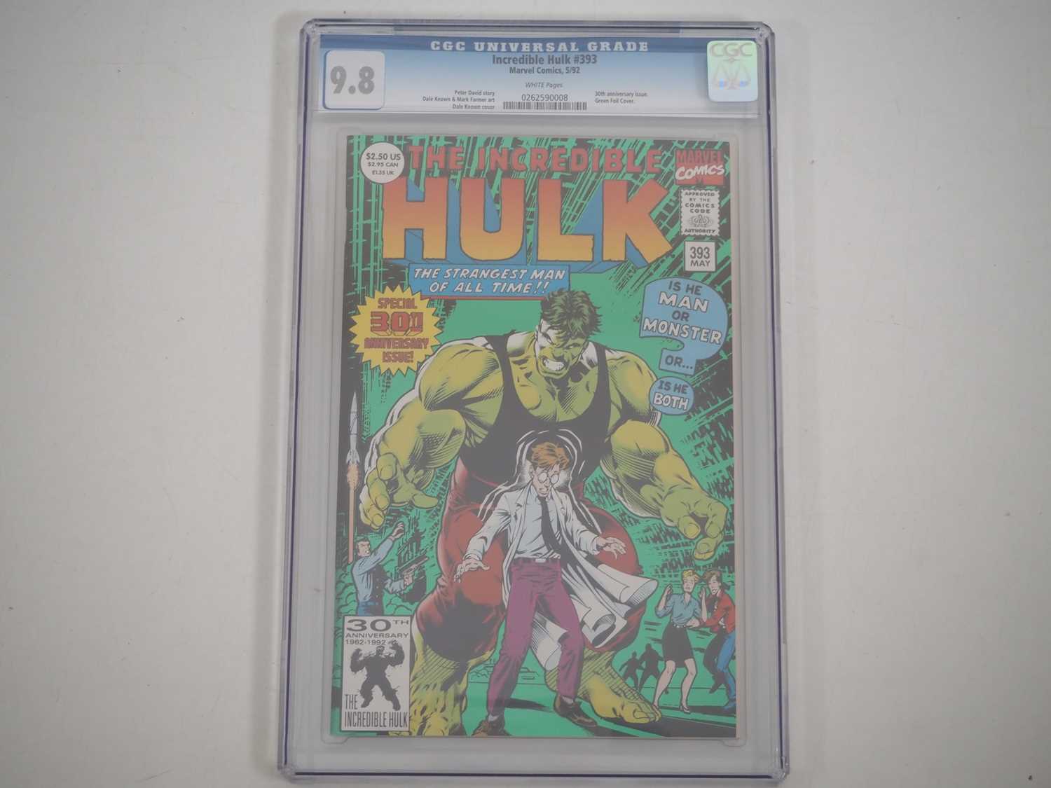 INCREDIBLE HULK #393 (1992 - MARVEL) - GRADED 9.8(NM/MINT) by CGC - 30th anniversary issue with