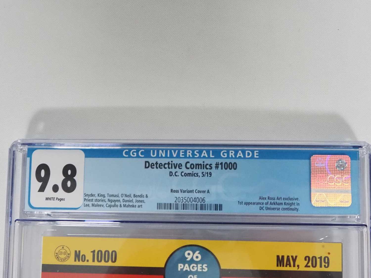 DETECTIVE COMICS #1000 - (2019 - DC) - GRADED 9.8 (NM/MINT) by CGC - First appearance of Arkham - Image 3 of 3