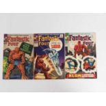 FANTASTIC FOUR #51, 55, 56 (3 in Lot) - (1966 - MARVEL - US & UK Price Variant) - Includes the