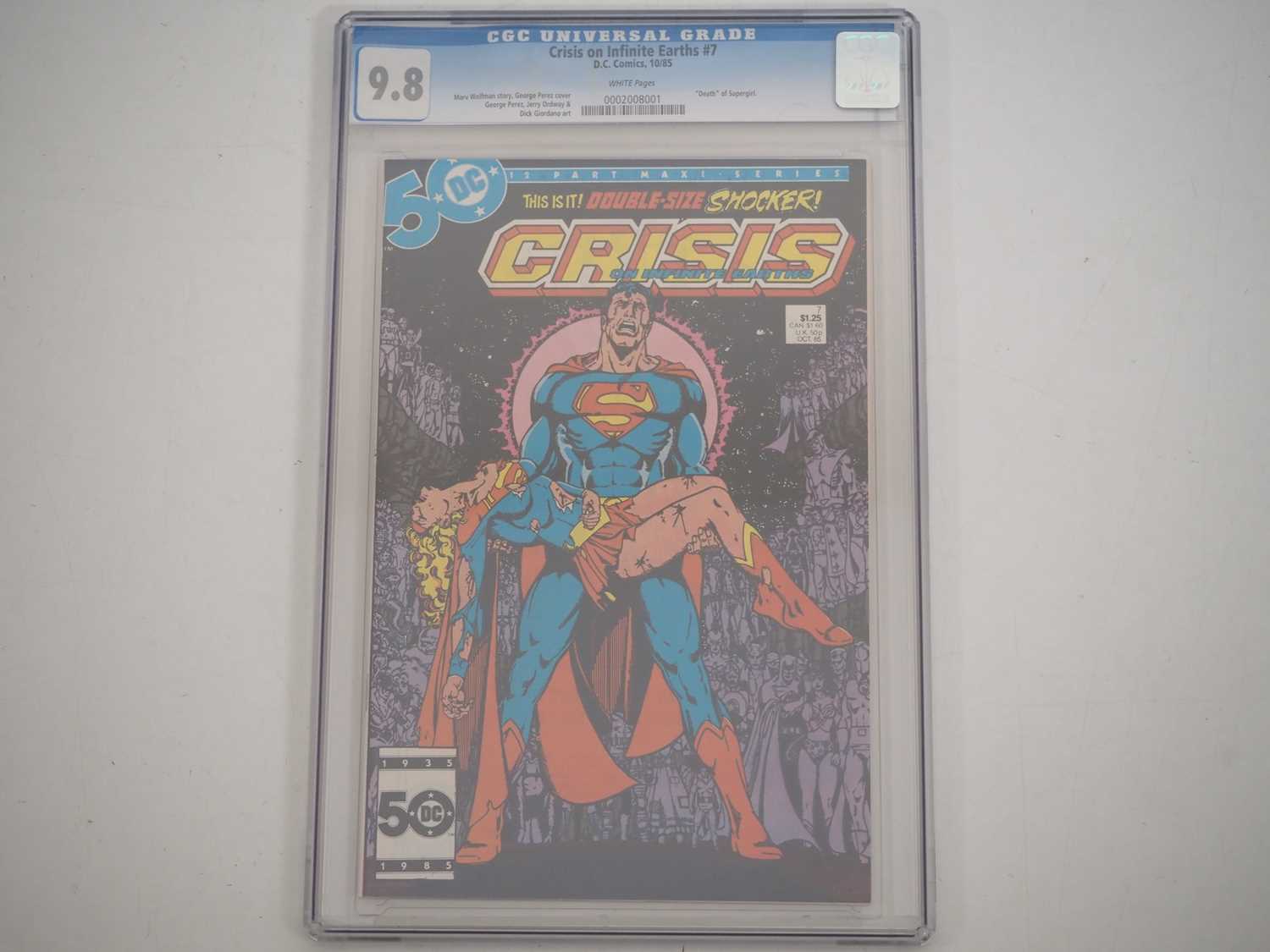 CRISIS ON INFINITE EARTHS #7 - (1985 - DC) - GRADED 9.8 (NM/MINT) by CGC - Part 7 which includes the