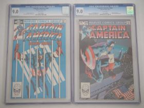 CAPTAIN AMERICA #260 & 284 GRADED 9.0 (VF/NM) by CGC (2 in Lot) - (1981/1983 - MARVEL) - Cover art