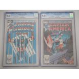 CAPTAIN AMERICA #260 & 284 GRADED 9.0 (VF/NM) by CGC (2 in Lot) - (1981/1983 - MARVEL) - Cover art