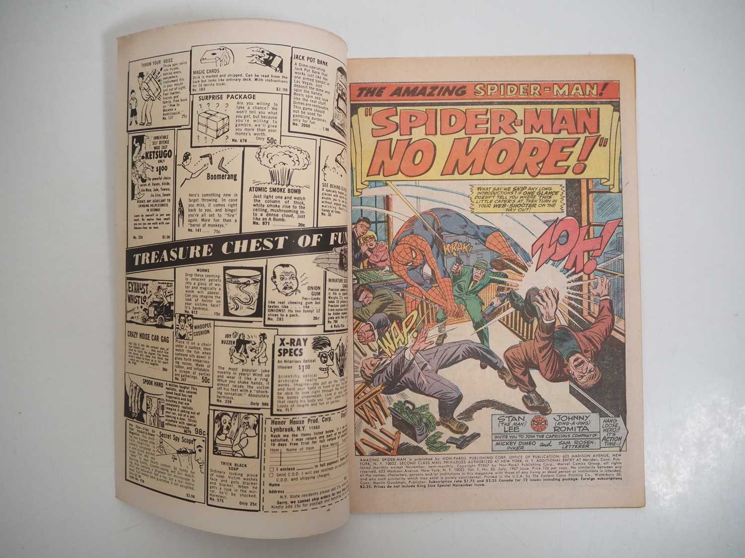 AMAZING SPIDER-MAN #50 - (1967 - MARVEL - UK Price Variant) - RED HOT KEY Book & Character + With - Image 7 of 32