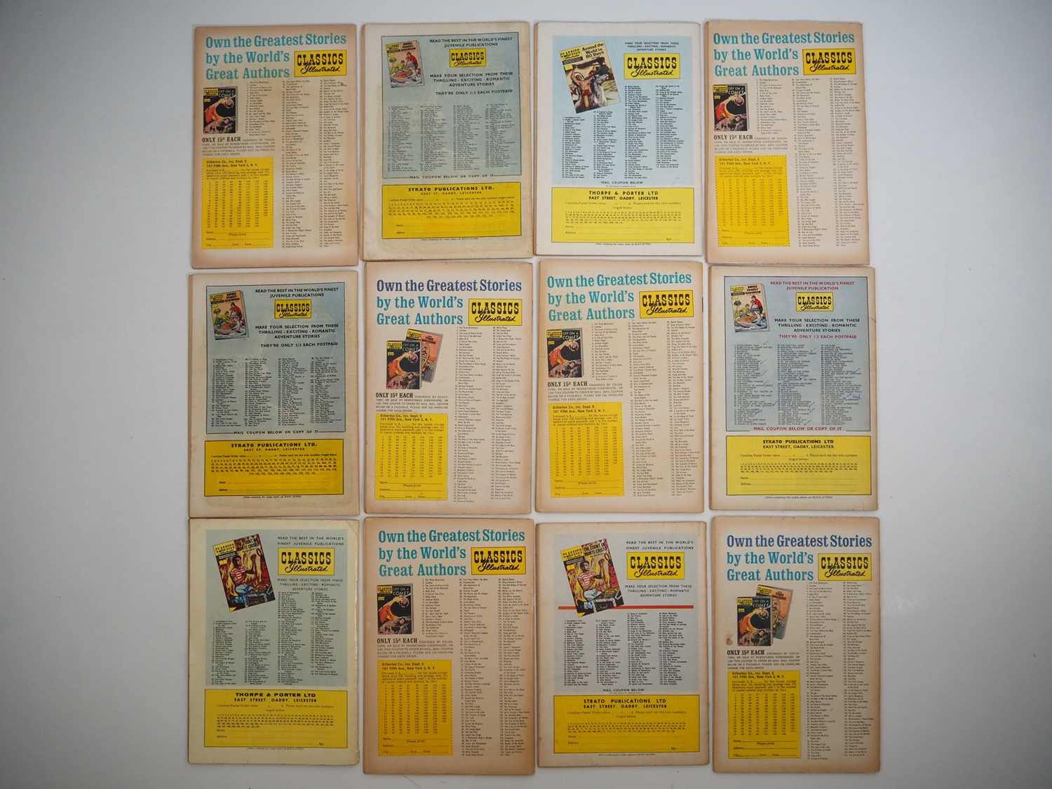 CLASSICS ILLUSTRATED: AMERICAN/BRITISH ISSUES (12 in Lot) - #3(US: HRN 167), 10(UK: HRN 153), 16(UK: - Image 2 of 2