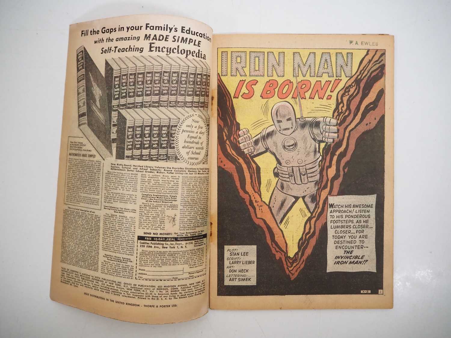 TALES OF SUSPENSE #39 - IRON MAN (1963 - MARVEL - UK Price Variant) KEY BOOK & one of the most - Image 6 of 31