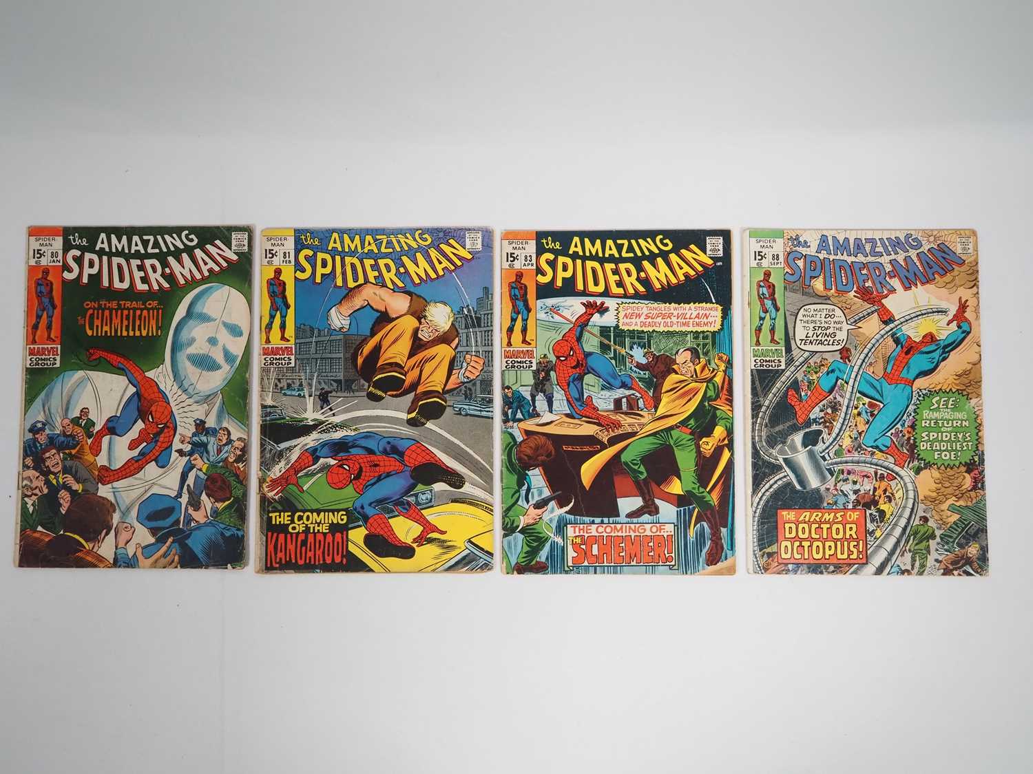 AMAZING SPIDER-MAN #80, 81, 83, 88 (4 in Lot) - (1970 - MARVEL) - Includes the first appearances