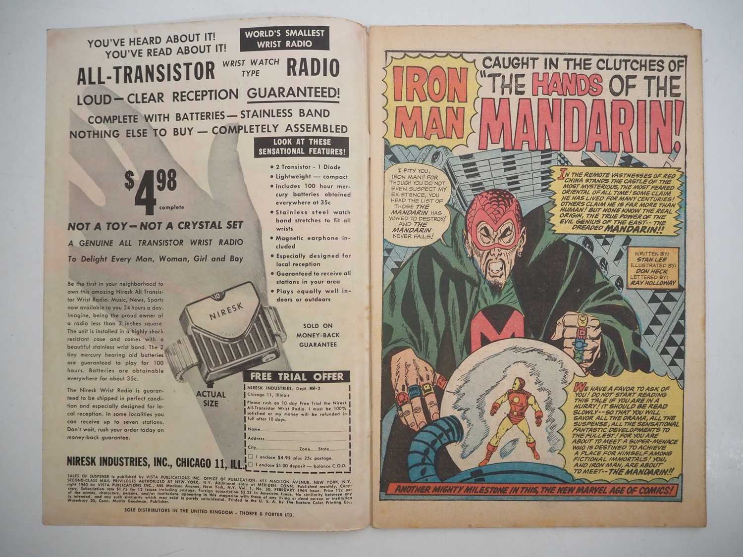 TALES OF SUSPENSE #50 (1964 - MARVEL - UK Price Variant) - The first appearance of the Mandarin - - Image 3 of 9