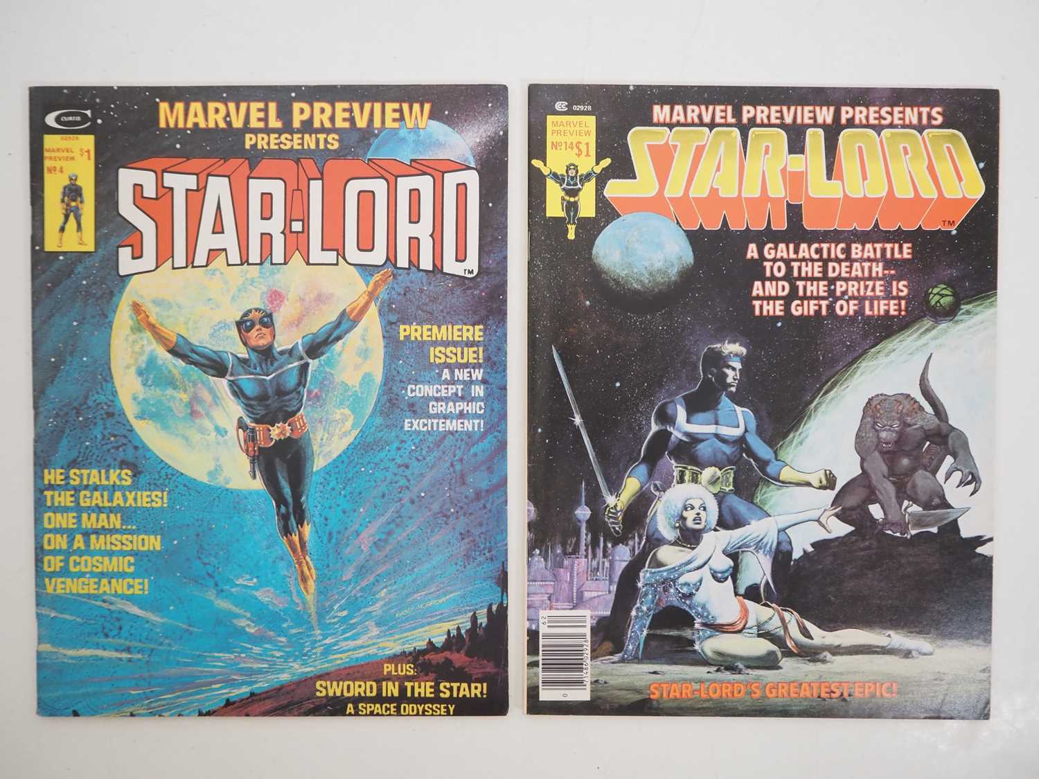 MARVEL PREVIEW: STAR-LORD #4 & 14 (2 in Lot) - (1976/1978 - CURTIS) - Includes the first