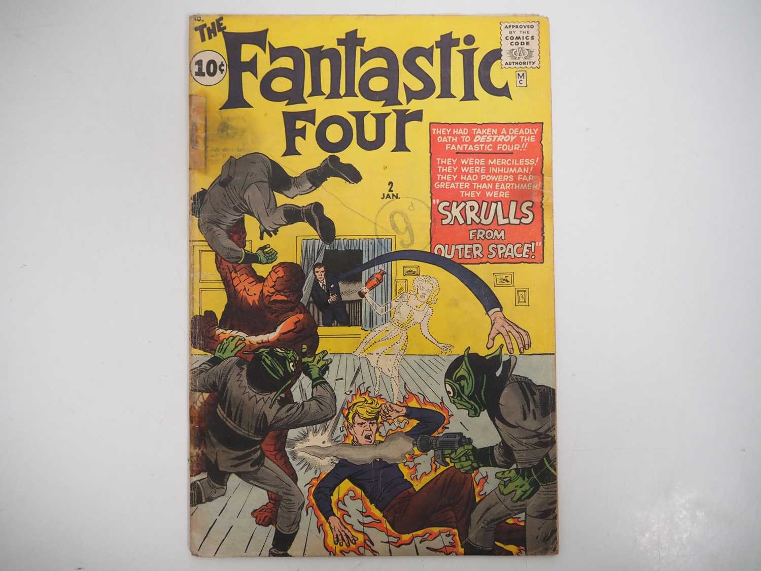 FANTASTIC FOUR #2 (1962 - MARVEL) - The first team appearance of the Skrulls + the second team