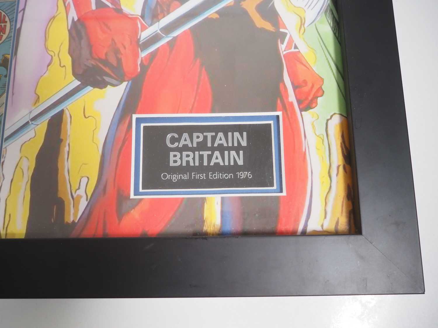 CAPTAIN BRITAIN #1 - Framed and glazed display featuring the first issue of Captain Britain + the - Image 4 of 4