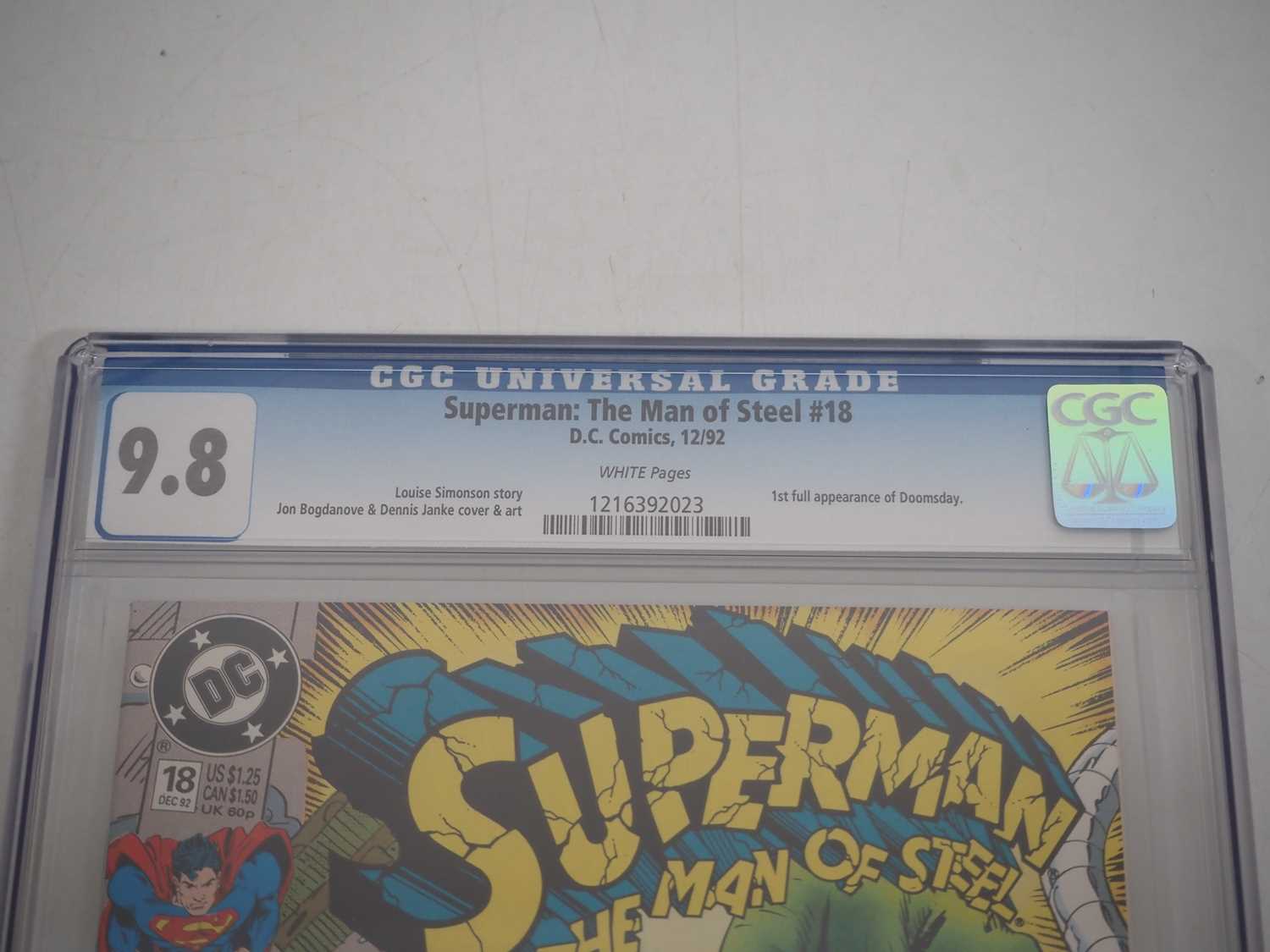 SUPERMAN: THE MAN OF STEEL #18 - (1992 - DC) - GRADED 9.8 (NM/MINT) by CGC - The first full - Image 3 of 4