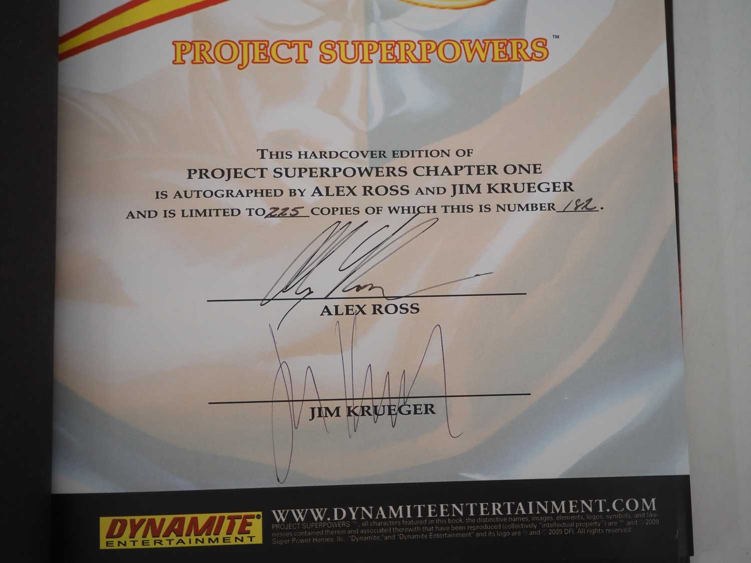 PROJECT SUPERPOWERS CHAPTER ONE (DYNAMIC FORCES DELUXE HARDCOVER) - (2009 - DYNAMITE) - Signed on - Image 3 of 3