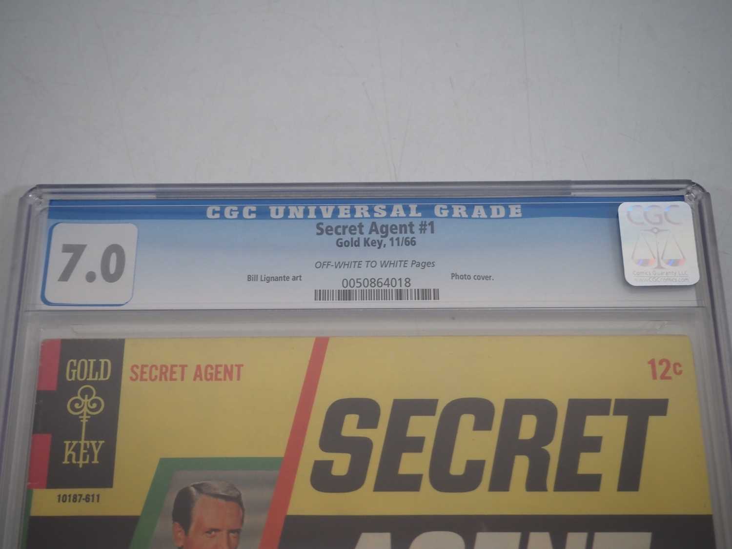 SECRET AGENT #1 - (1966 - GOLD KEY) - GRADED 7.0 (FN/VF) by CGC - First issue of the two issue - Image 3 of 3