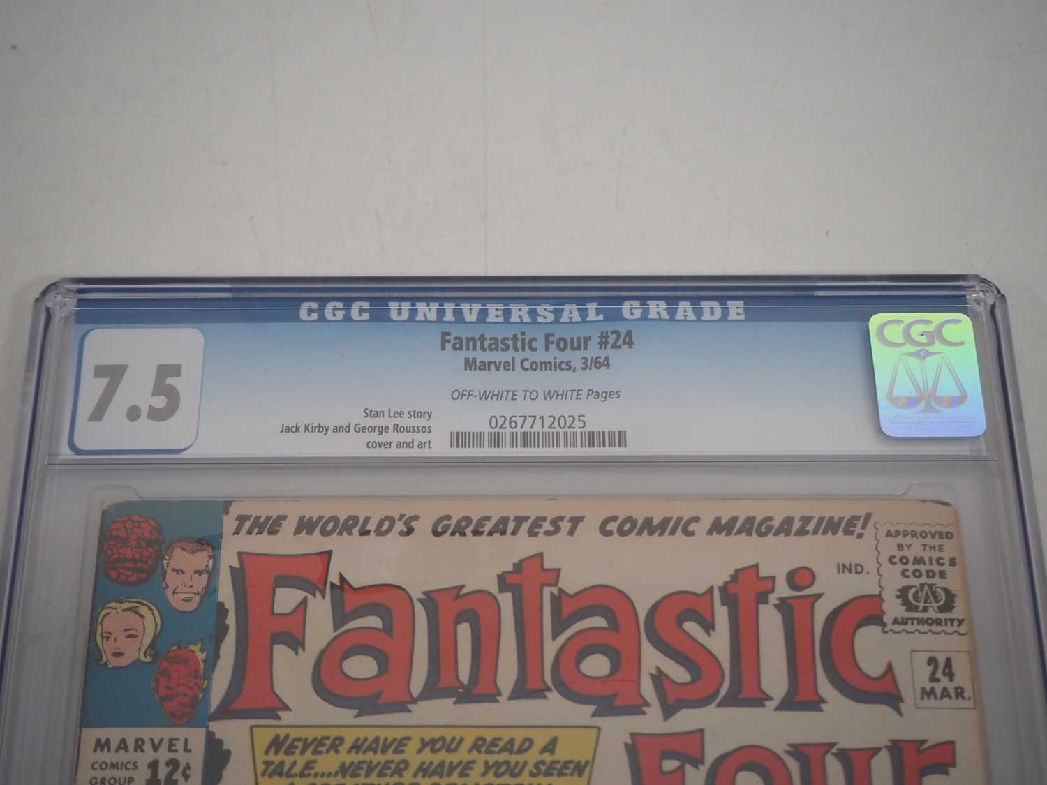 FANTASTIC FOUR #24 (1964 - MARVEL) - GRADED 7.5 (VF-) by CGC - "The Infant Terrible!" - Jack Kirby & - Image 3 of 4