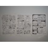 MANNY GALAN ORIGINAL ART FOR KNUCKLES THE ECHIDNA (2 in Lot) - Three (3) pages of original art by