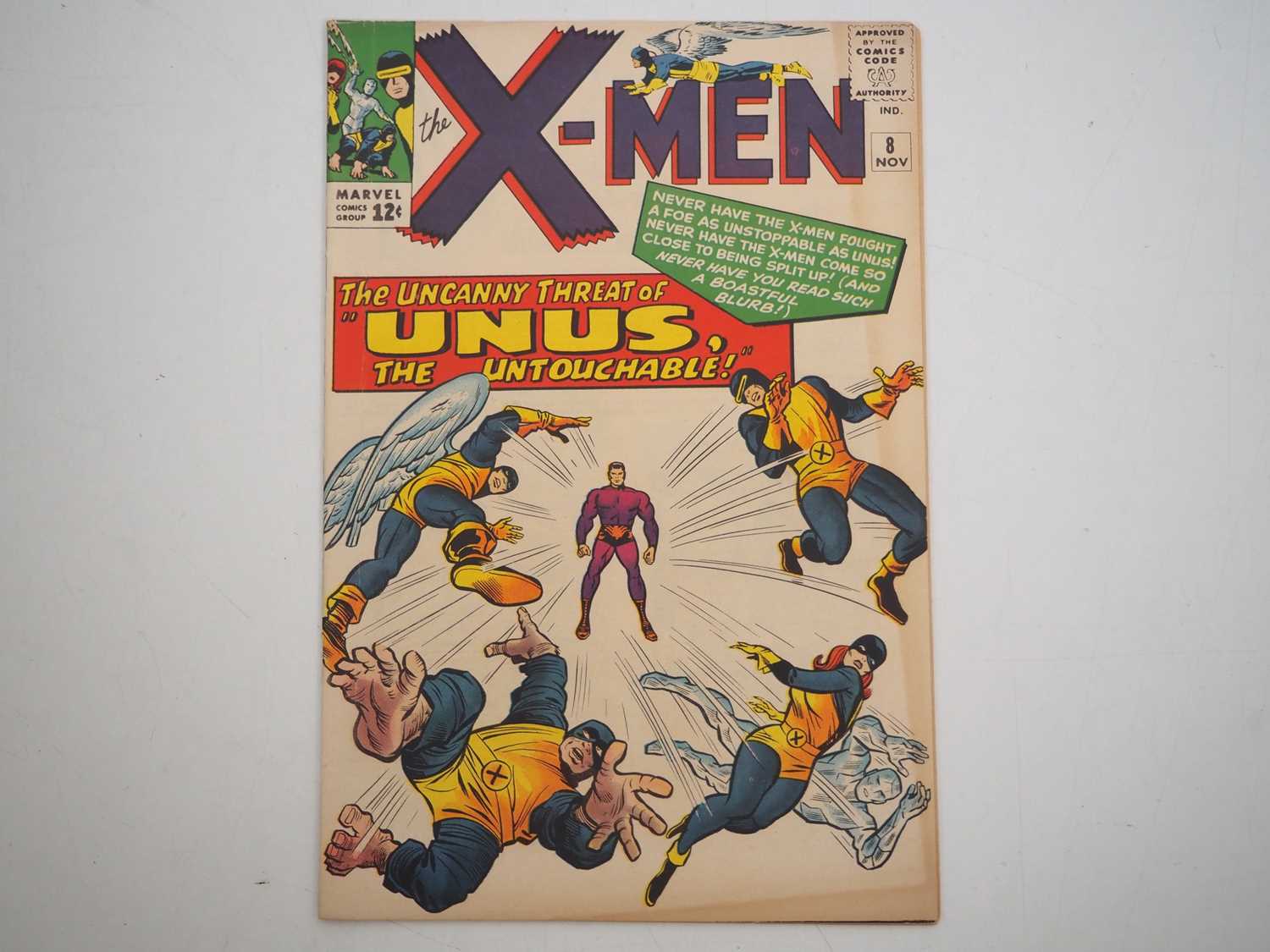 X-MEN #8 (1964 - MARVEL) - Includes the first appearance of Unus the Untouchable + the first time