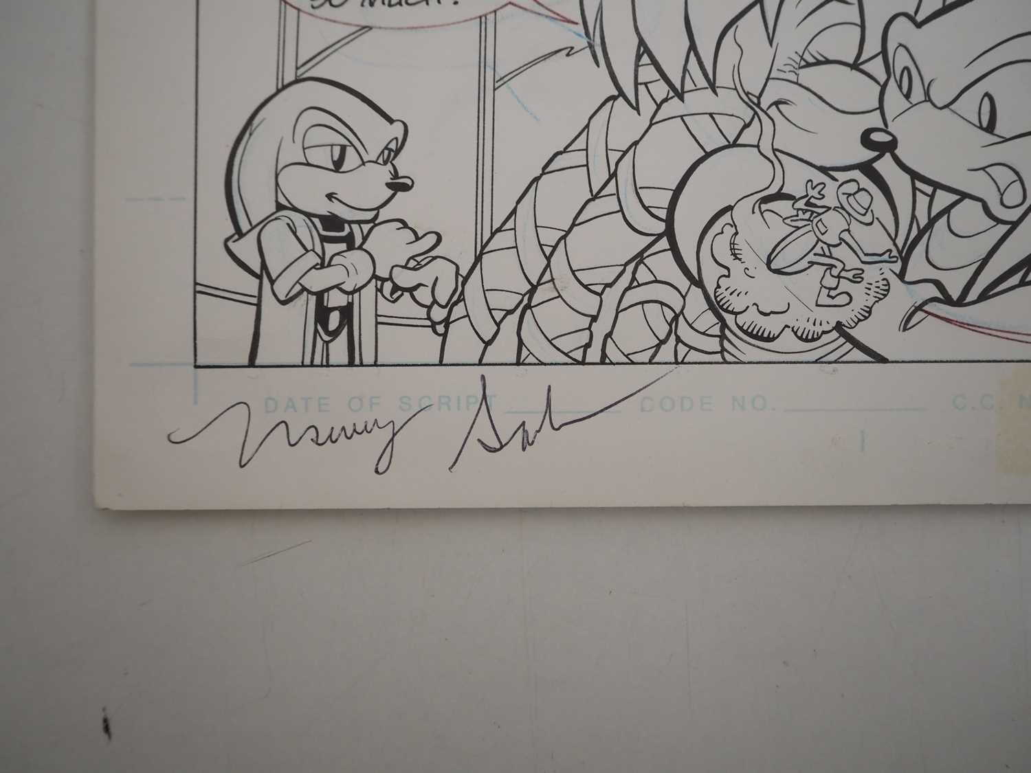 MANNY GALAN ORIGINAL ART FOR KNUCKLES THE ECHIDNA (2 in Lot) - Three (3) pages of original art by - Image 3 of 15