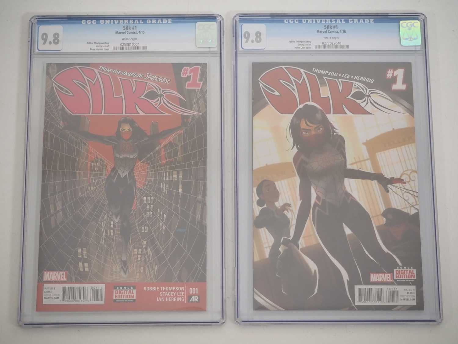 SILK #1 + SILK VOL. 2 #1 (2 in Lot) - (2015/2016 - MARVEL) - GRADED 9.8(NM/MINT) by CGC - The