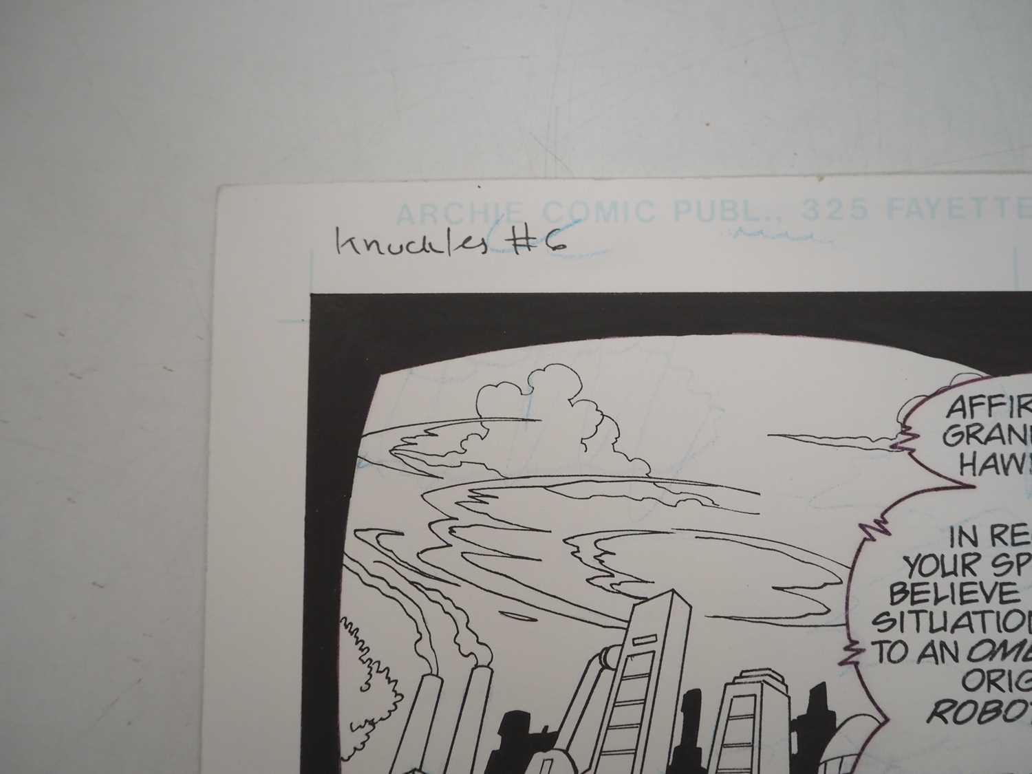 MANNY GALAN ORIGINAL ART FOR KNUCKLES THE ECHIDNA (2 in Lot) - Three (3) pages of original art by - Image 13 of 15