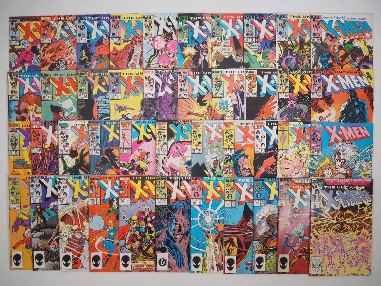 UNCANNY X-MEN #183-185, 187-223, 225, 226 (42 in Lot) - (1984/1988 - MARVEL) - Includes the first