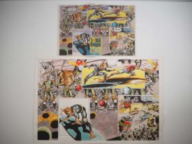 JIM BAIKIE (28/2/1940 - 29/12/2017) ORIGINAL JUDGE DREDD ART FOR 2000 AD + COMIC (2 in Lot) -