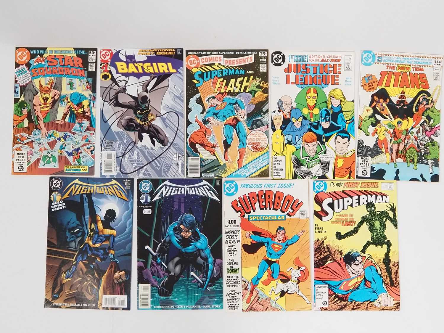 DC FIRST ISSUE LOT (9 in Lot) - Includes ALL-STAR SQUADRON #1 + BATGIRL #1 + DC COMICS PRESENTS #1 +