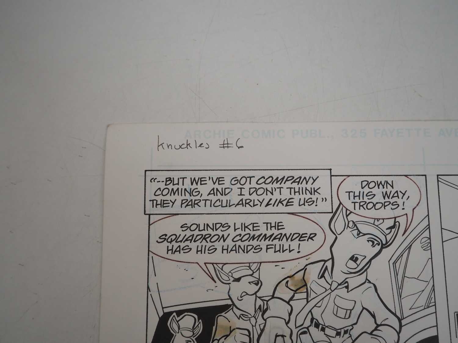 MANNY GALAN ORIGINAL ART FOR KNUCKLES THE ECHIDNA (2 in Lot) - Three (3) pages of original art by - Image 8 of 15