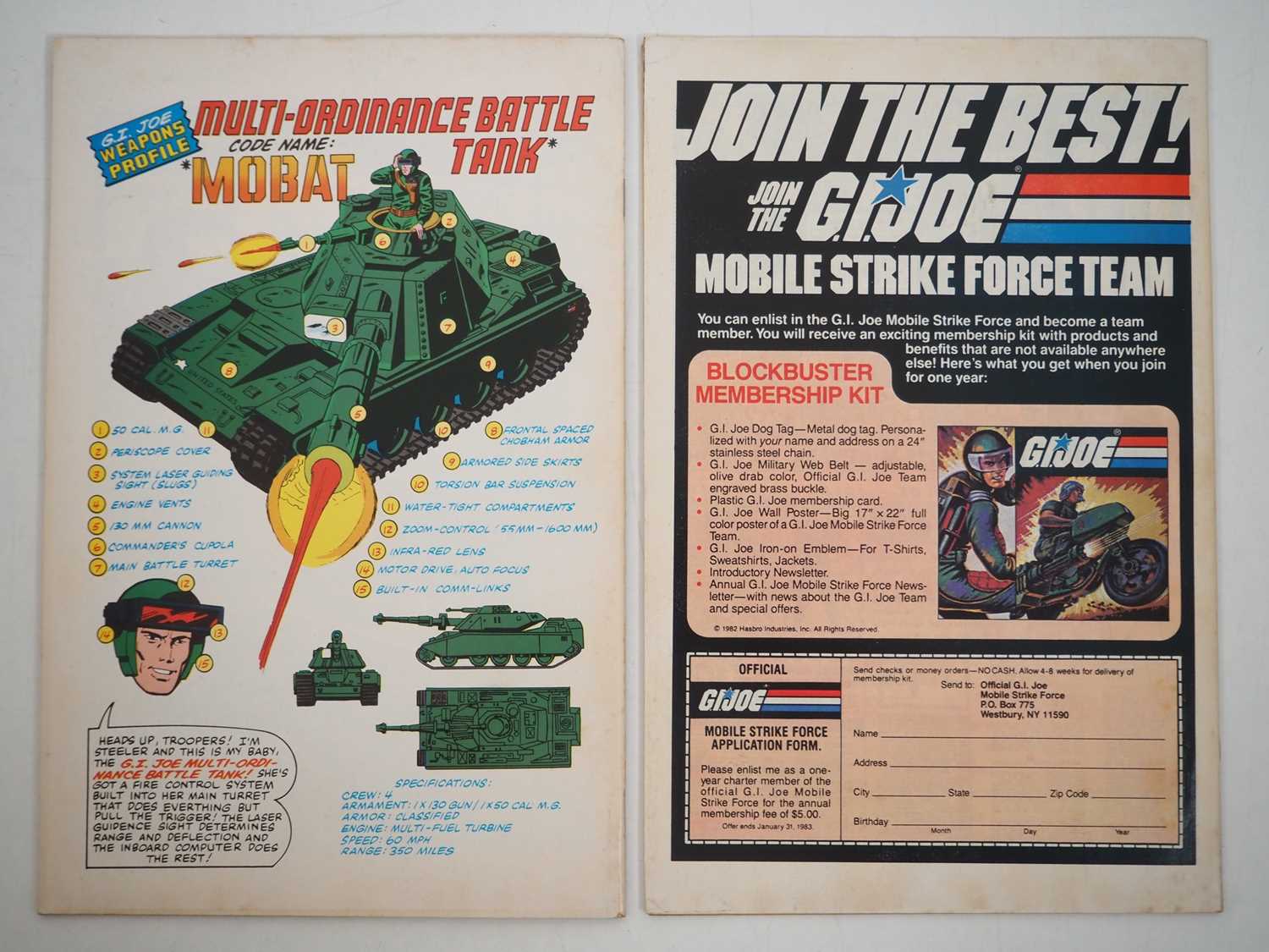 G.I. JOE: A REAL AMERICAN HERO #1 & 2 (2 in Lot) - (1982 - MARVEL) - First team appearances of G. - Image 2 of 2