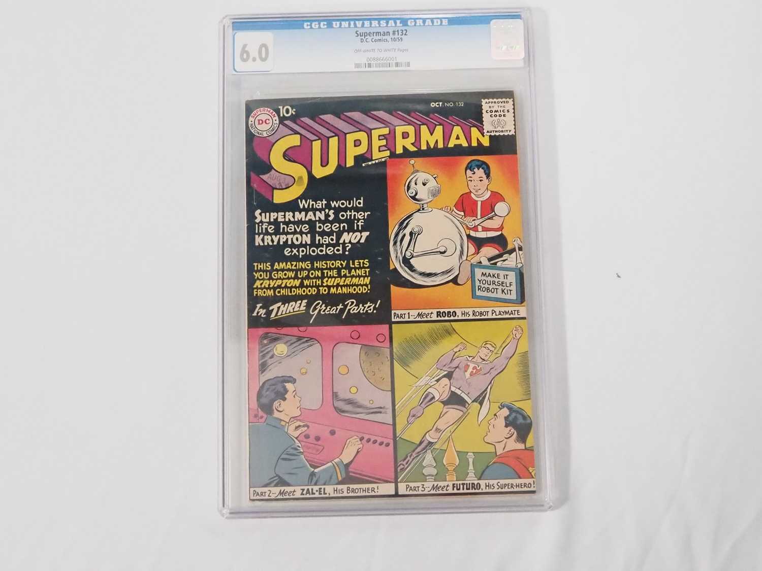 SUPERMAN #132 (1959 - DC) - GRADED 6.0 (FN) by CGC - Imagines what would have happened if Krypton