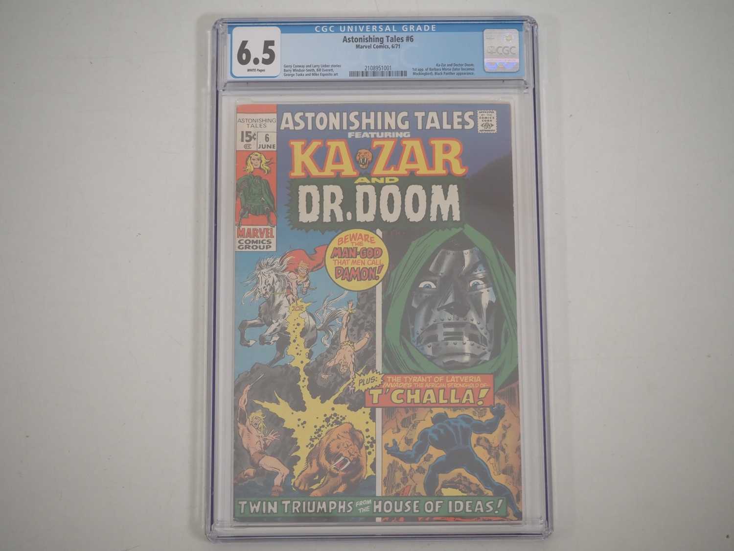 ASTONISHING TALES #6 (1971 - MARVEL) - GRADED 6.5 (FN+) by CGC - Includes the first appearance of