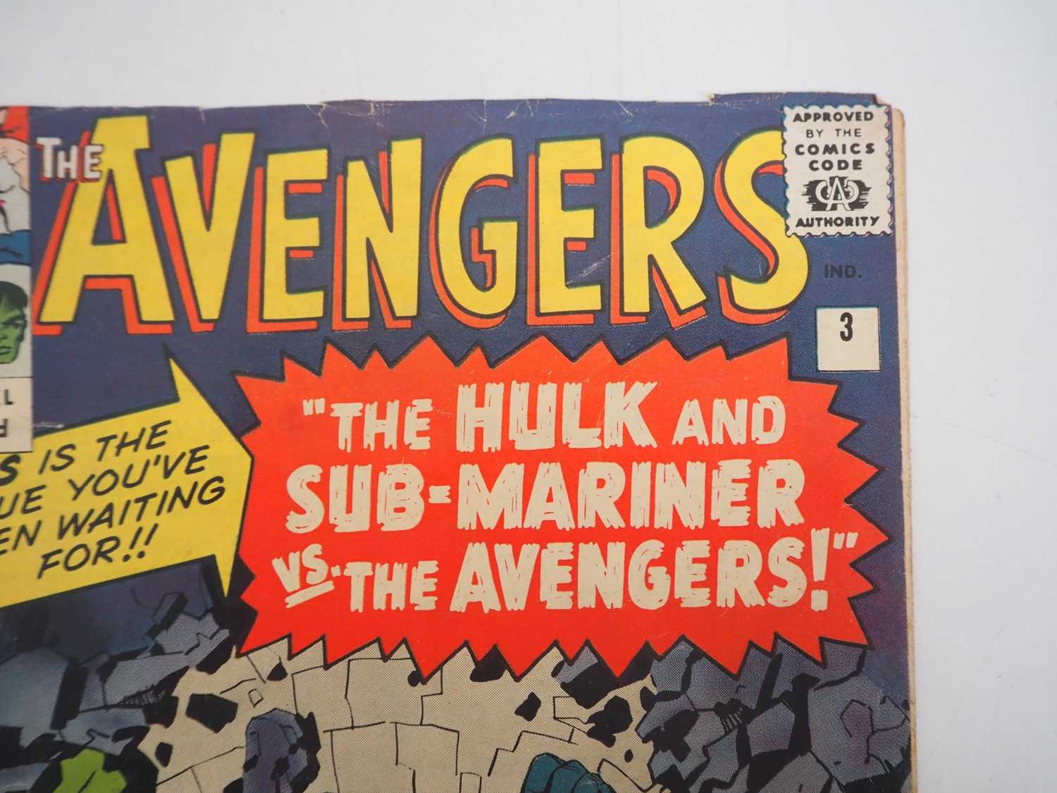 AVENGERS #3 (1964 - MARVEL - UK Price Variant) - Classic battle of the Avengers vs the Hulk and - Image 3 of 17