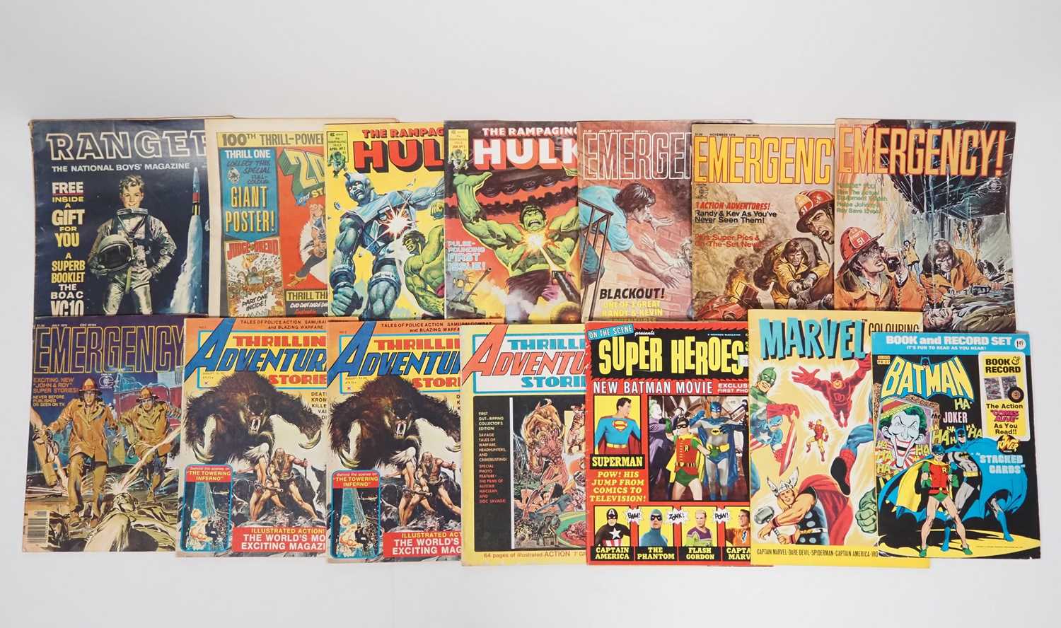 MIXED COMIC LOT (14 in Lot) - Includes ON THE SCENE PRESENTS SUPER HEROES #1 (1966 - WARREN) +