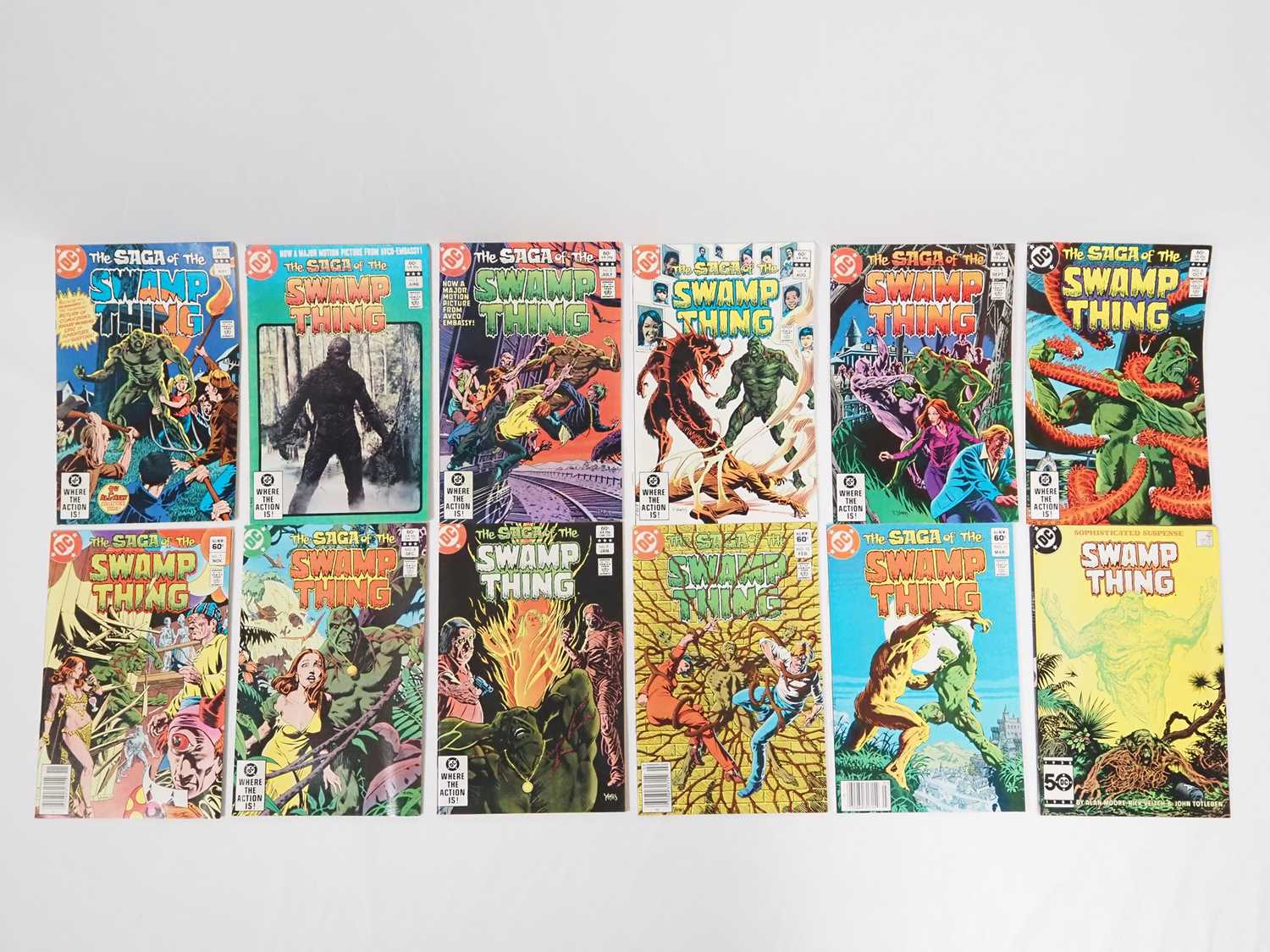 SAGA OF THE SWAMP THING/SWAMP THING #1, 2, 3, 4, 5, 6, 7, 8, 9, 10, 11, 37 (12 in Lot) - (1982/