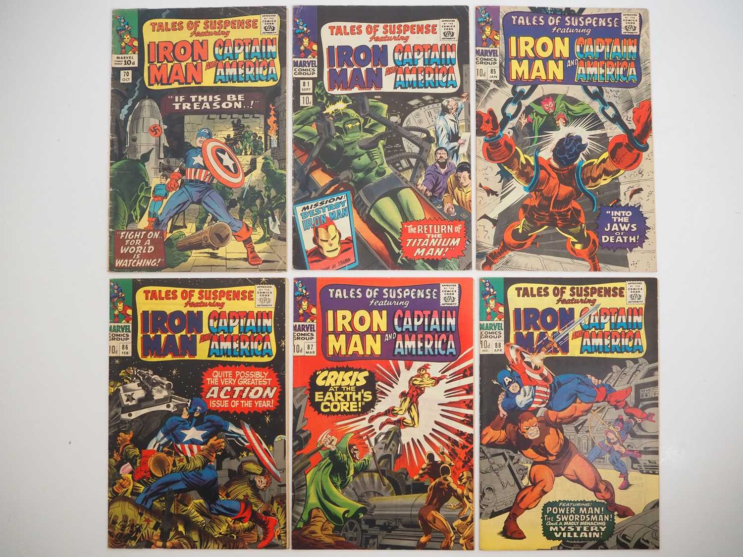 TALES OF SUSPENSE #70, 81, 85, 86, 87, 88 (6 in Lot) - (1965/1967 - MARVEL - UK Price Variant) -