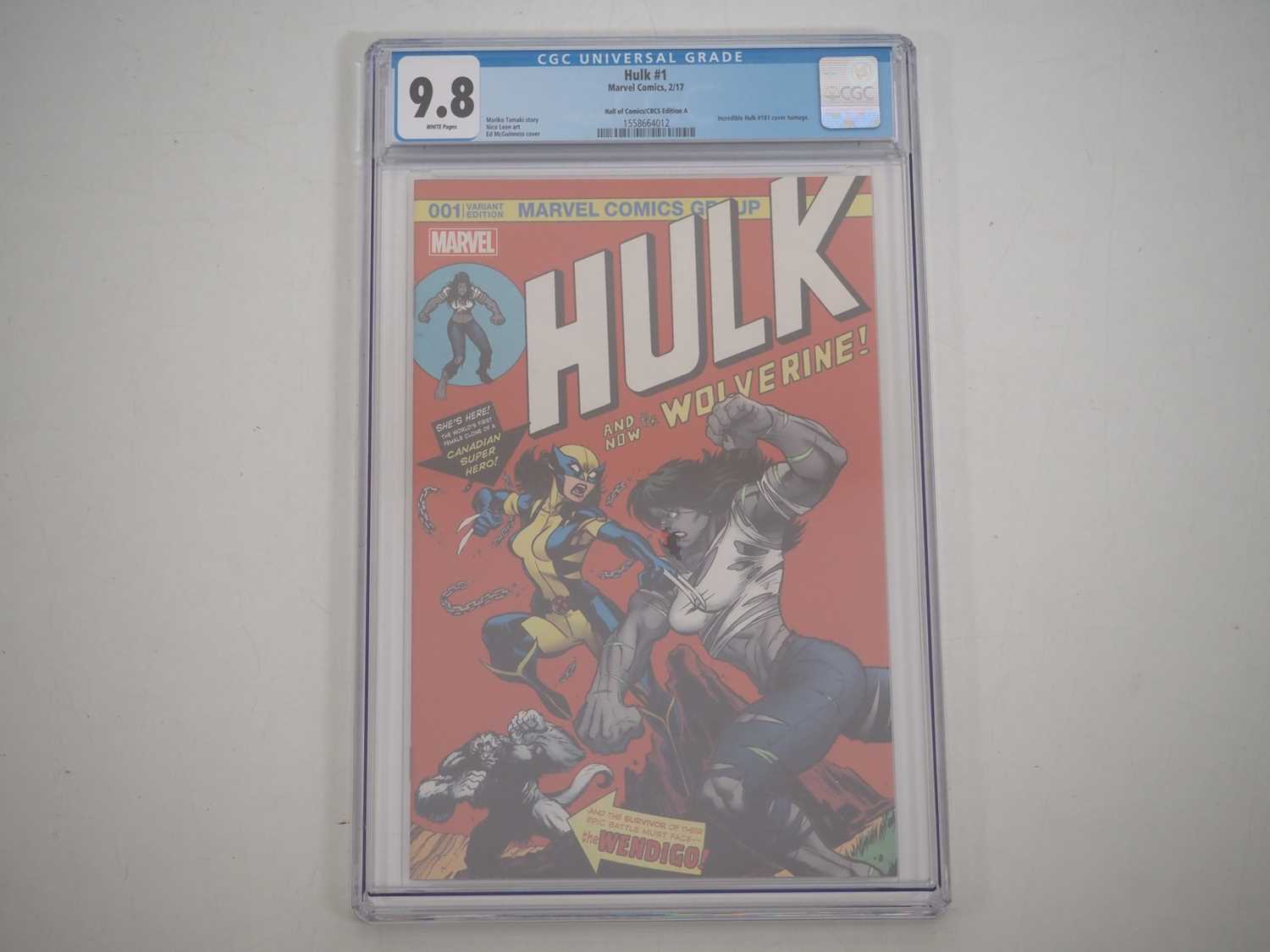 HULK VOL. 4 #1 HALL OF COMICS VARIANT (2017 - MARVEL) - GRADED 9.8 (NM/MINT) by CGC - Variant