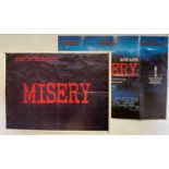 MISERY (1990) A UK Quad teaser film poster and standard UK Quad poster for the classic horror